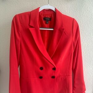 Halogen Women's Red Double-Breasted Blazer